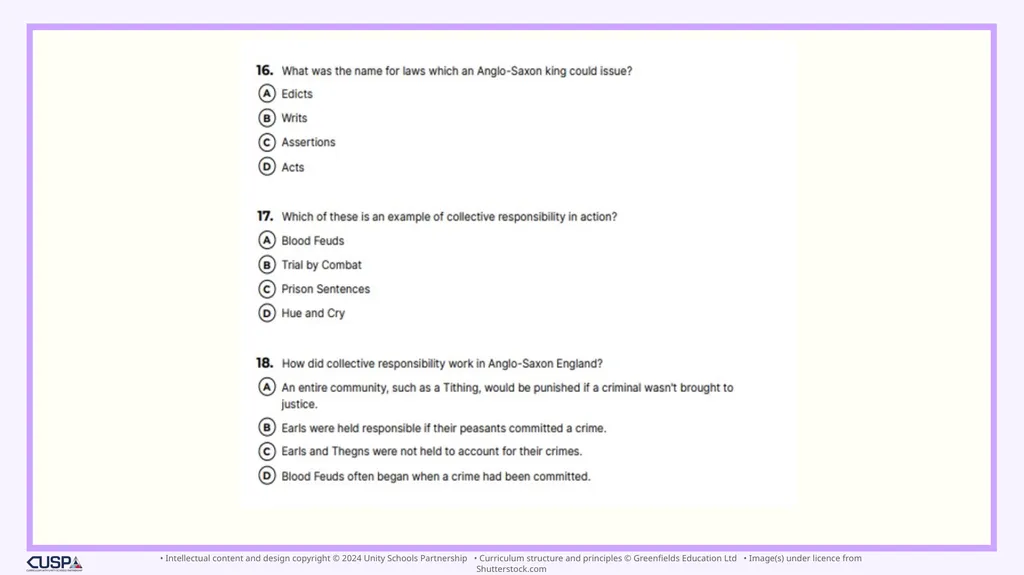 Year 10 To what extent was Anglo-Saxon England - slide 81 of 91