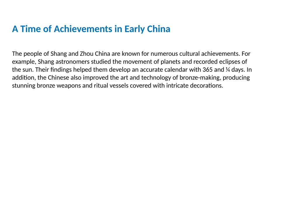 Ancient India and China (2600 B.C.-A.D. 550) - slide 21 of 29