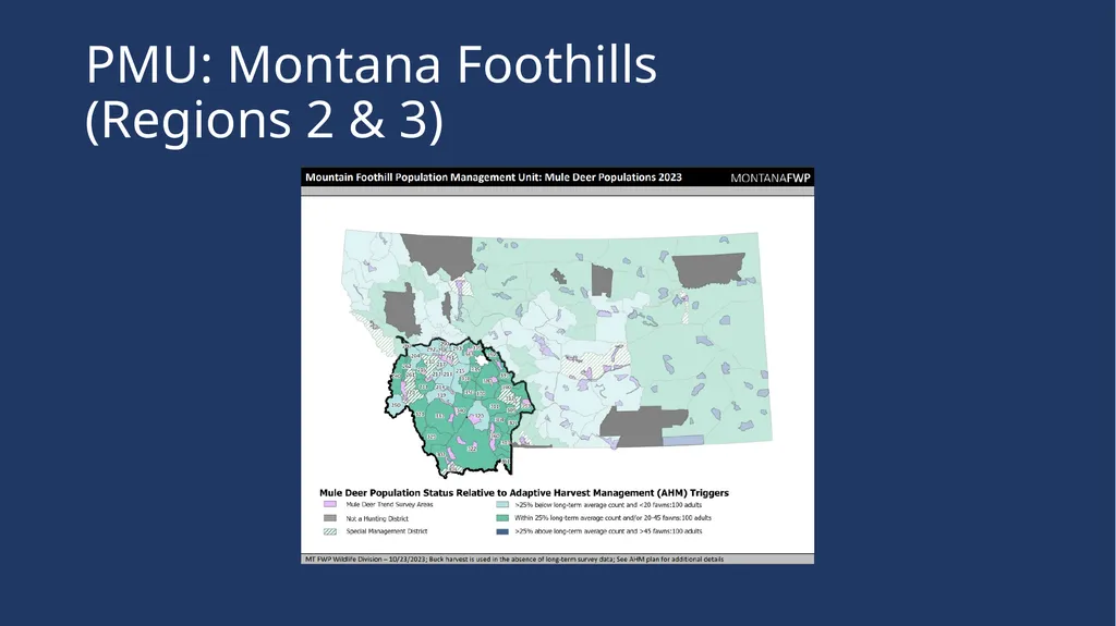 Mule Deer Population Estimates Presented to the - slide 23 of 27