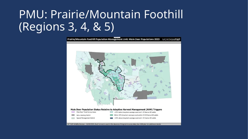 Mule Deer Population Estimates Presented to the - slide 24 of 27