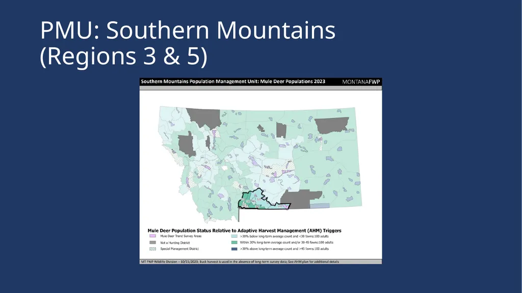 Mule Deer Population Estimates Presented to the - slide 25 of 27