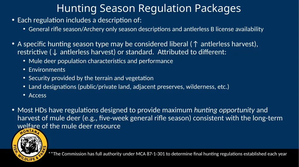 Mule Deer Adaptive Harvest Management Deer - slide 18 of 39