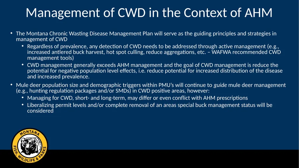 Mule Deer Adaptive Harvest Management Deer - slide 37 of 39