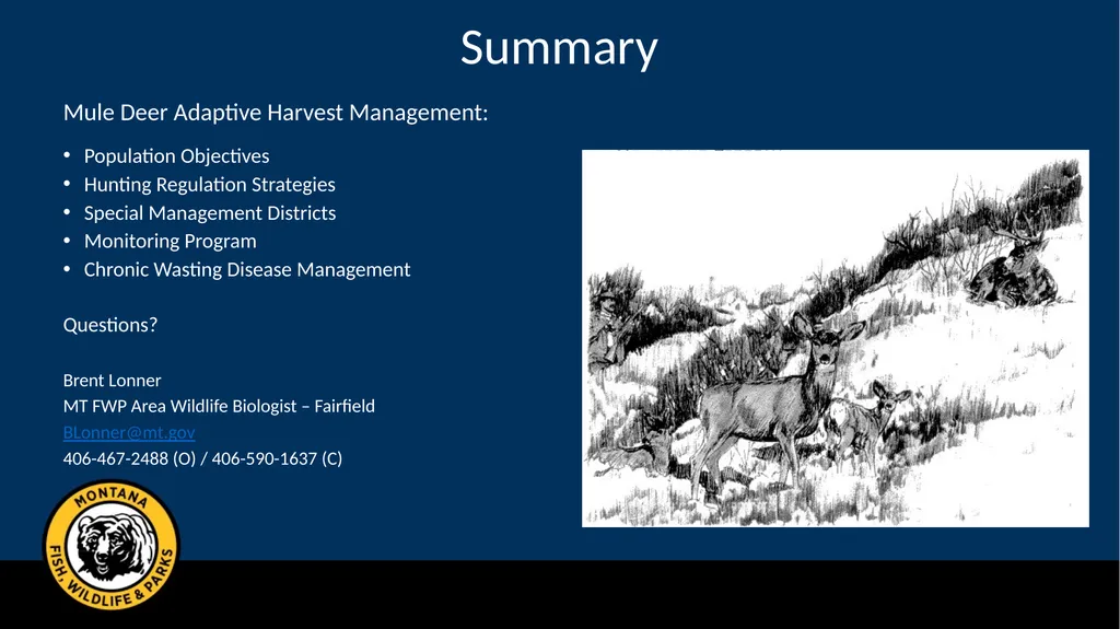 Mule Deer Adaptive Harvest Management Deer - slide 38 of 39