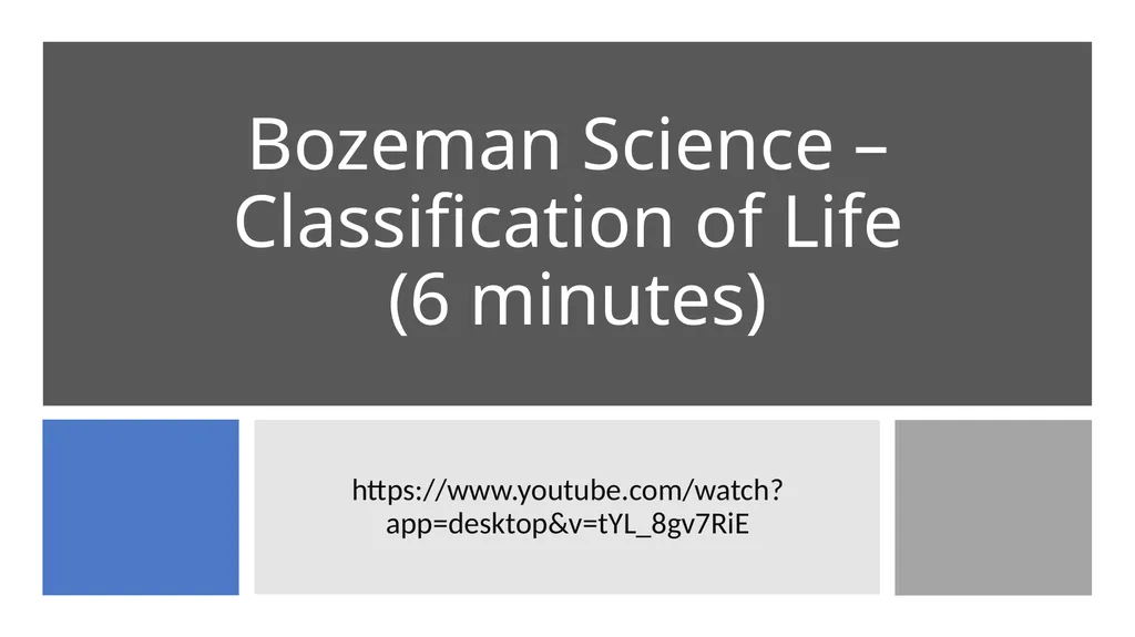 Unit 4 - Organizing Biodiversity Unit 5 - - slide 15 of 39