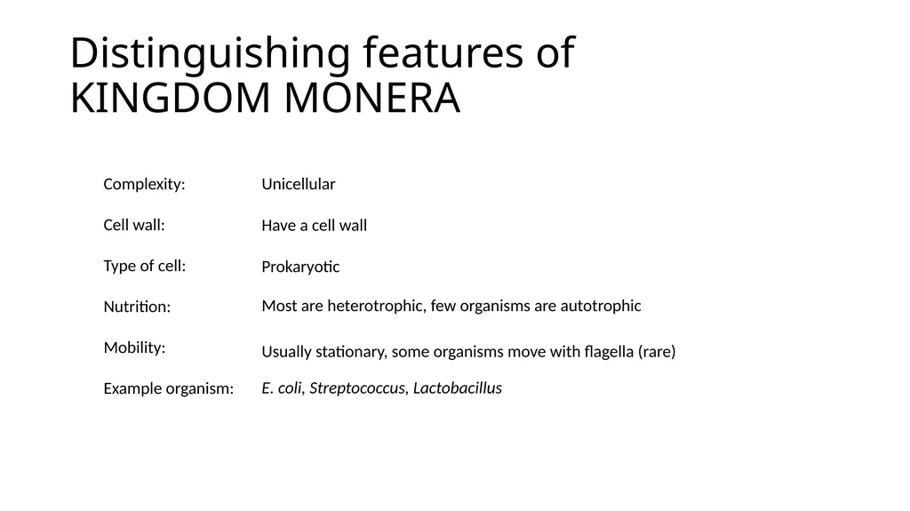 Unit 4 - Organizing Biodiversity Unit 5 - - slide 21 of 39
