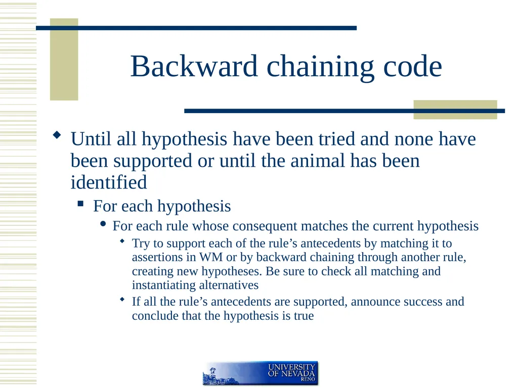 Forward Chaining DFS can supply compatible - slide 8 of 14