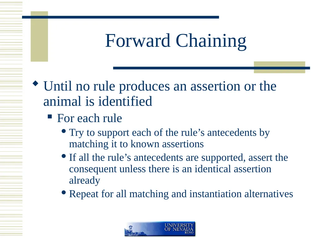 Forward Chaining DFS can supply compatible - slide 2 of 14