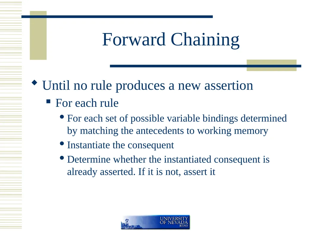 Forward Chaining DFS can supply compatible - slide 3 of 14