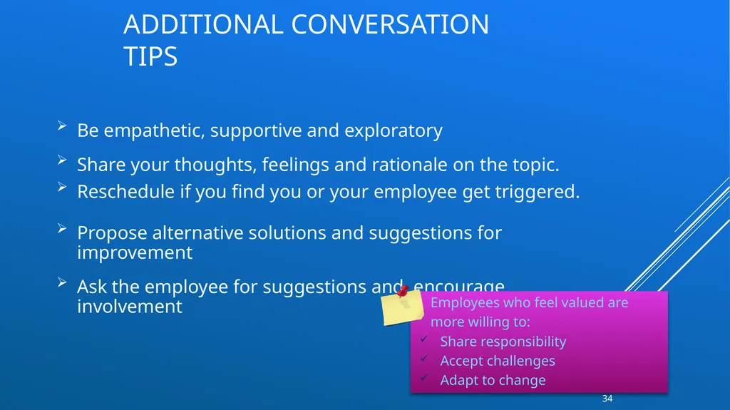 Successful conversations with your employees – - slide 34 of 47