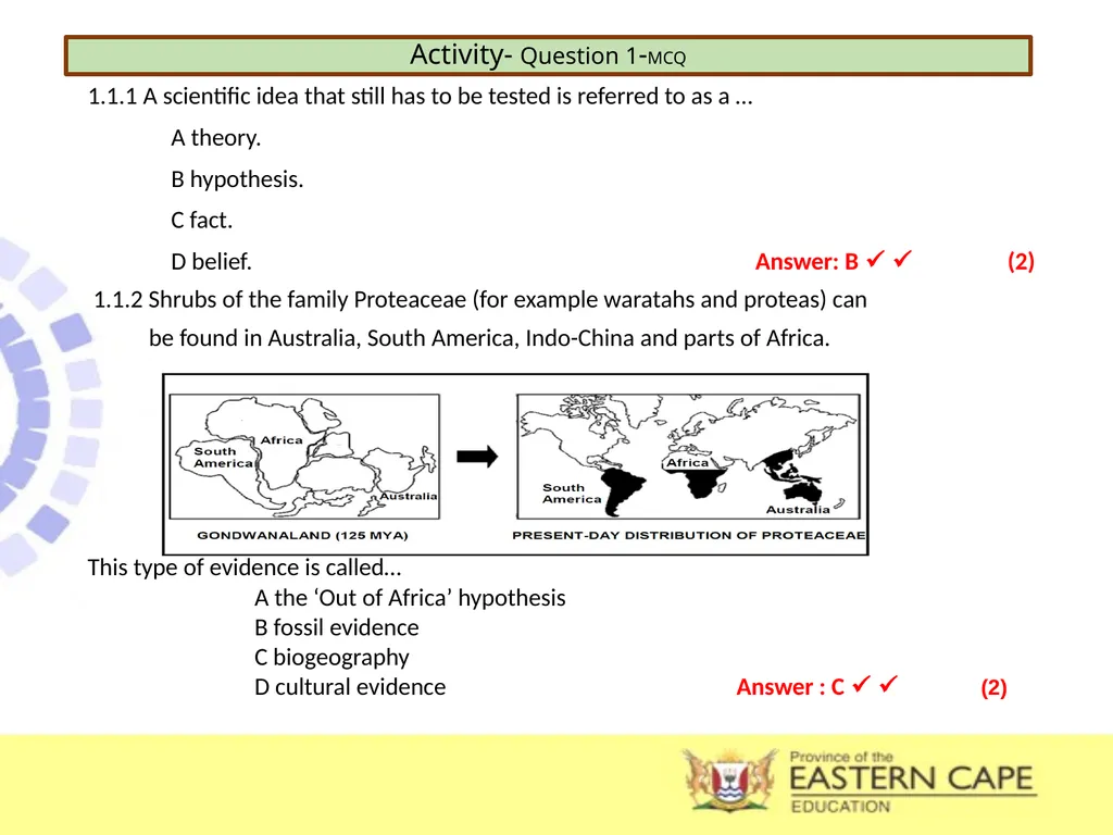 INTRODUCTION TO EVOLUTION, EVIDENCE OF EVOLUTION & - slide 19 of 24