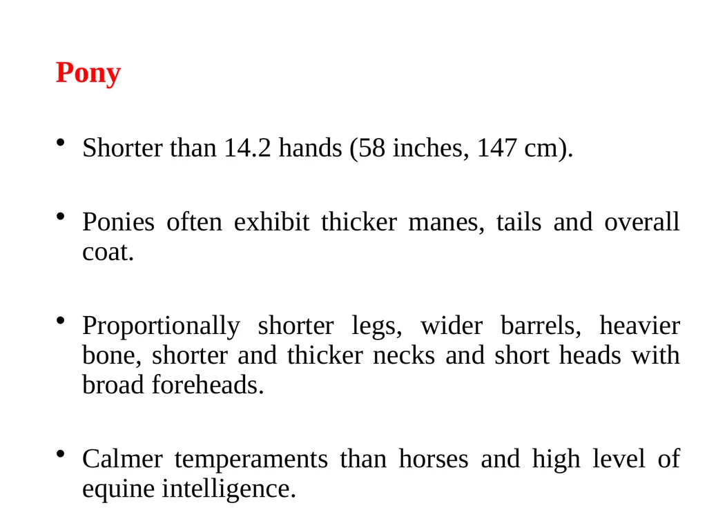 General information of Horse and its Management - slide 12 of 15