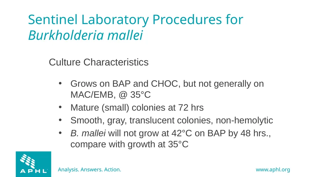 Agents of Bioterrorism Burkholderia species - slide 13 of 30