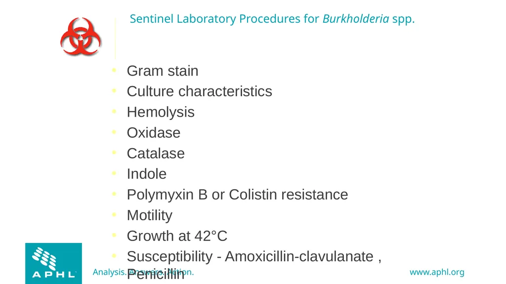 Agents of Bioterrorism Burkholderia species - slide 9 of 30