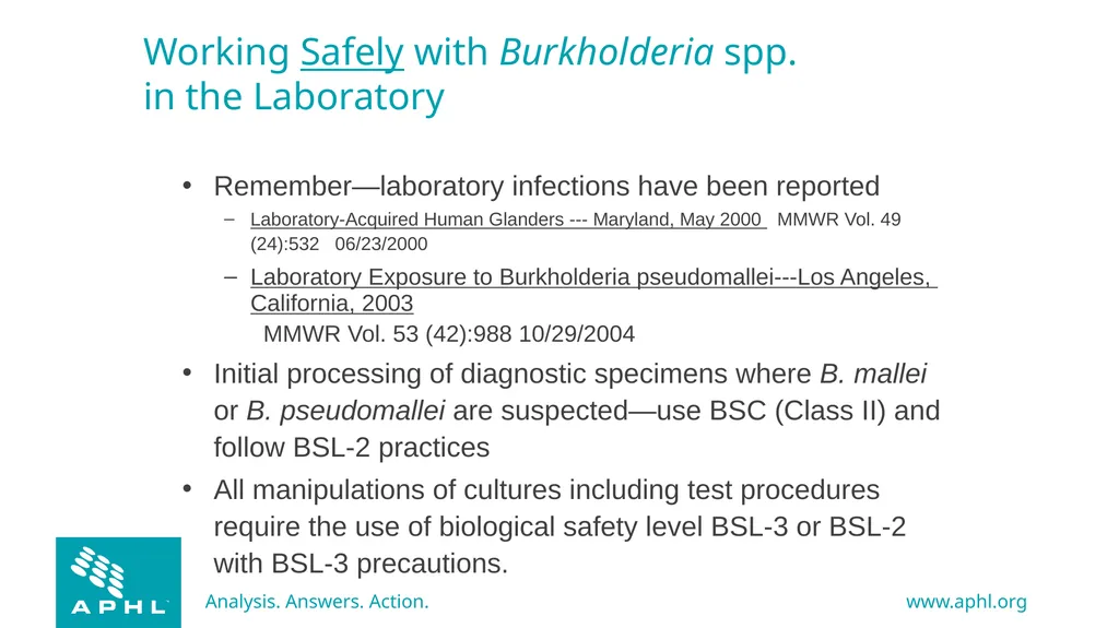 Agents of Bioterrorism Burkholderia species - slide 3 of 30