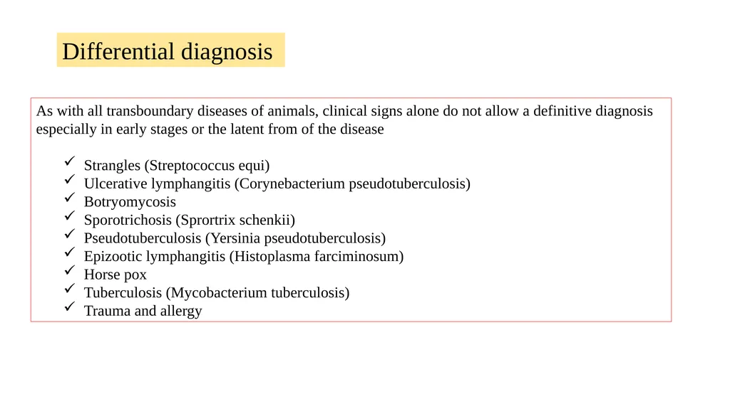‘Veterinary Epidemiology & Zoonoses’ VPH-321 - slide 16 of 19