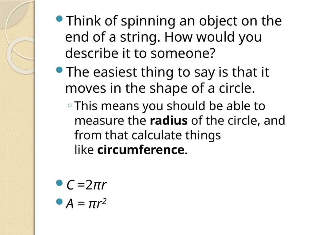 Centripetal Acceleration and Centripetal Force - slide 3 of 16