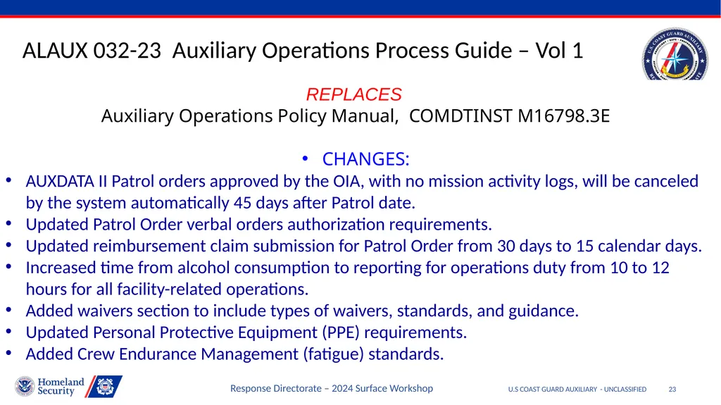 Disclaimer U.S COAST GUARD AUXILIARY - - slide 23 of 33