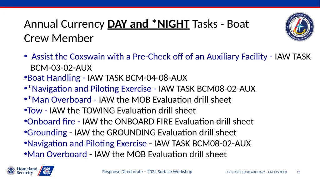 Disclaimer U.S COAST GUARD AUXILIARY - - slide 12 of 33