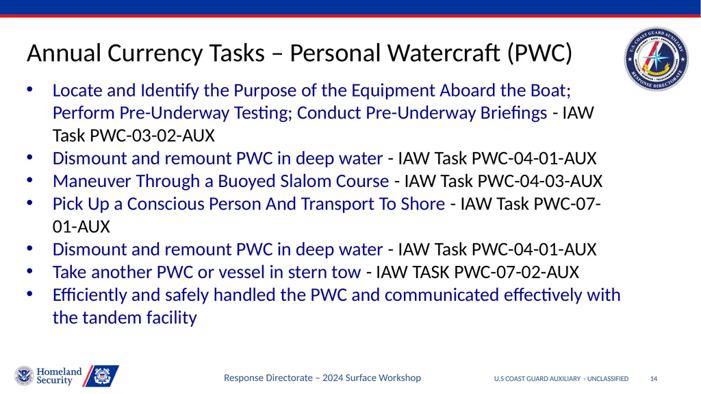 Disclaimer U.S COAST GUARD AUXILIARY - - slide 14 of 33