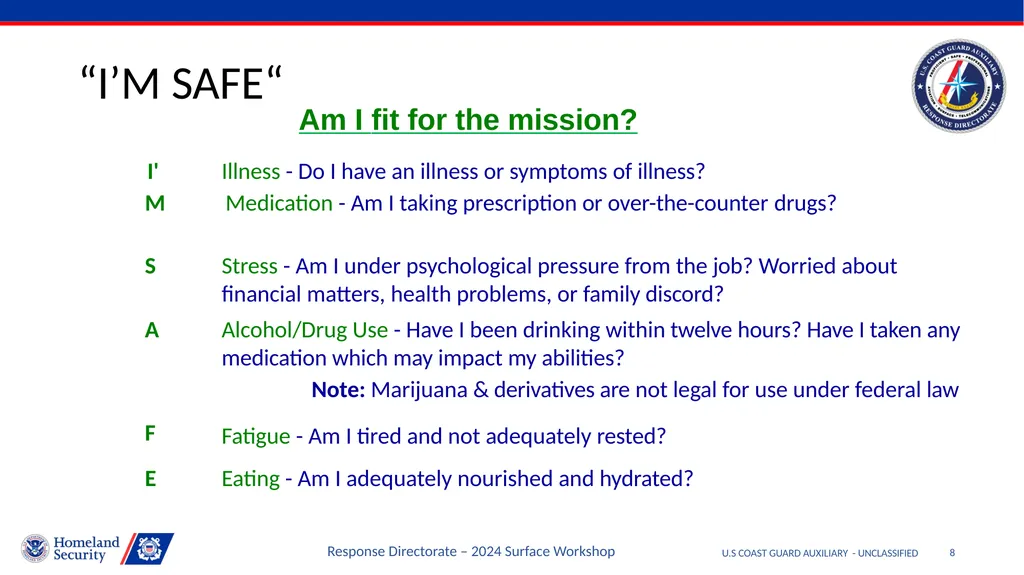 Disclaimer U.S COAST GUARD AUXILIARY - - slide 8 of 33