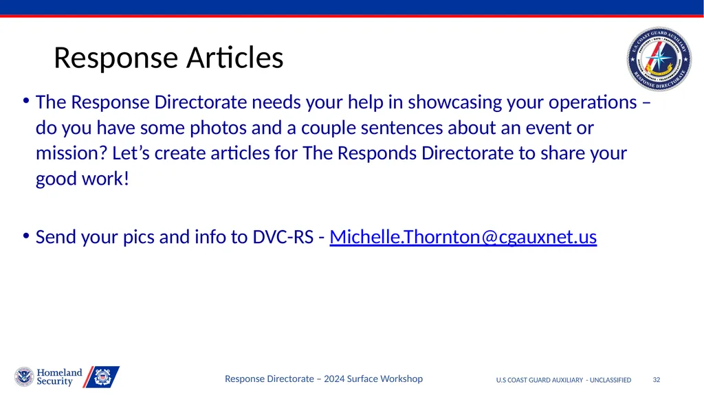 Disclaimer U.S COAST GUARD AUXILIARY - - slide 31 of 33