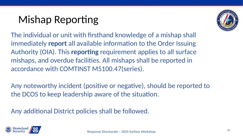 Disclaimer U.S COAST GUARD AUXILIARY - - slide 28 of 33