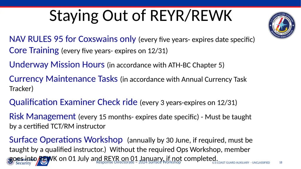 Disclaimer U.S COAST GUARD AUXILIARY - - slide 18 of 33