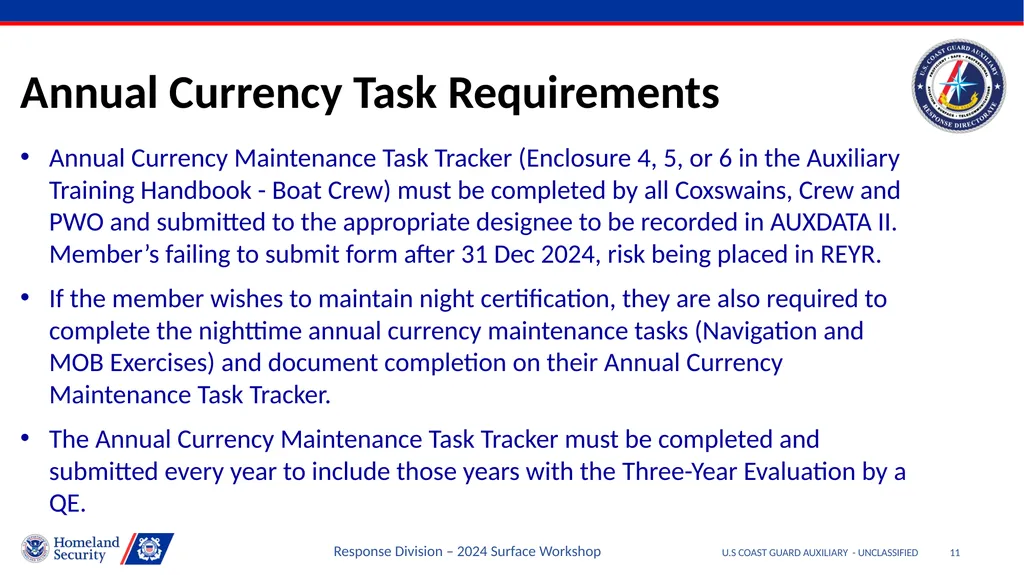 Disclaimer U.S COAST GUARD AUXILIARY - - slide 11 of 33