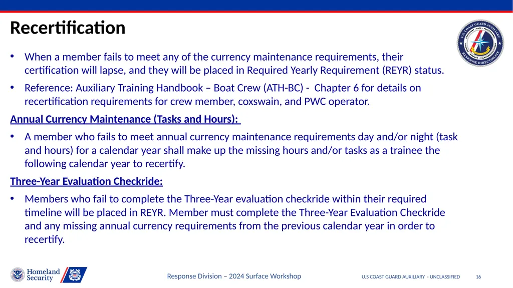 Disclaimer U.S COAST GUARD AUXILIARY - - slide 16 of 33