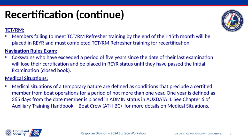 Disclaimer U.S COAST GUARD AUXILIARY - - slide 17 of 33
