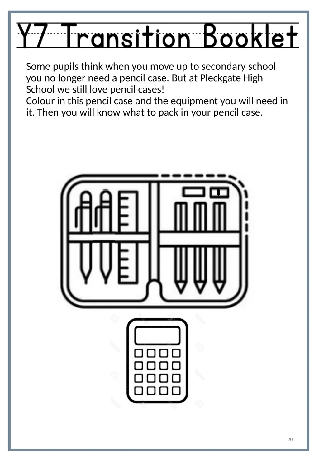 Primary Secondary Pleckgate High School Name: Form - slide 20 of 30