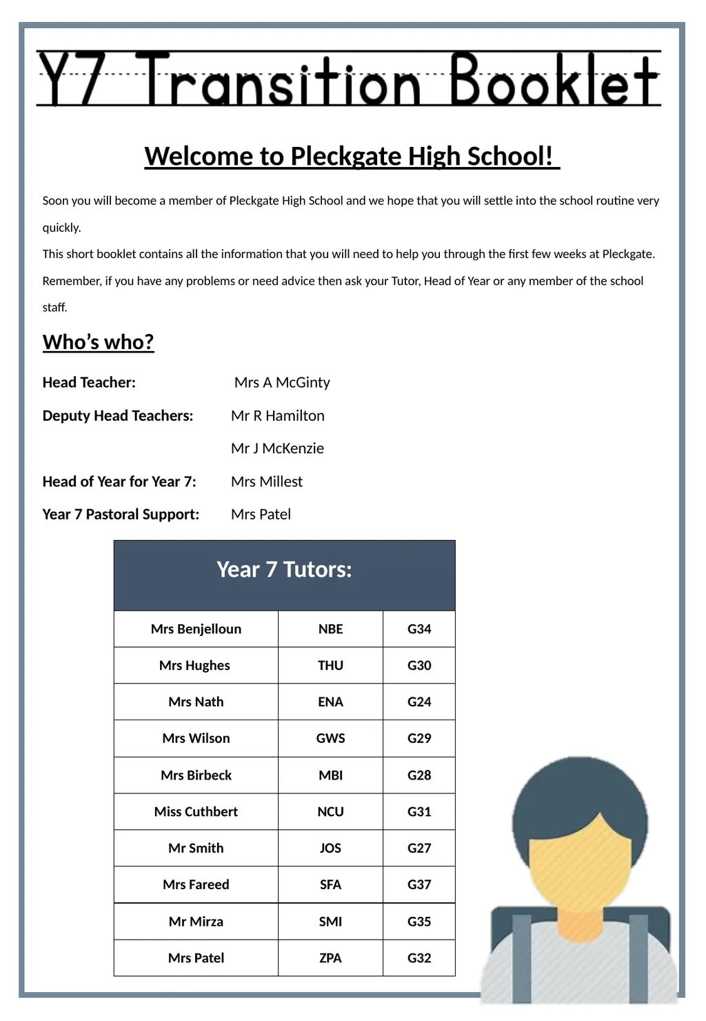 Primary Secondary Pleckgate High School Name: Form - slide 2 of 30