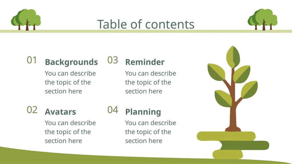 TREES Free Template Here is where your - slide 3 of 50