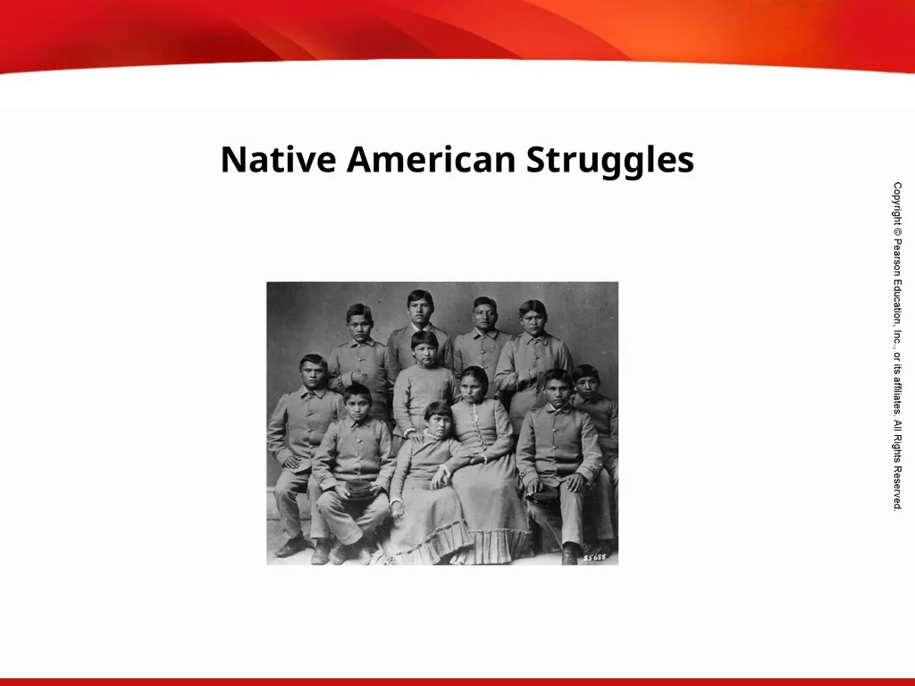 Native American Struggles Terms and People - slide 1 of 15