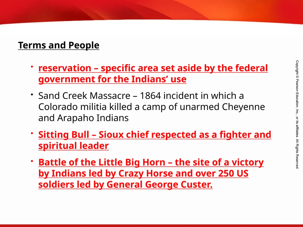 Native American Struggles Terms and People - slide 2 of 15