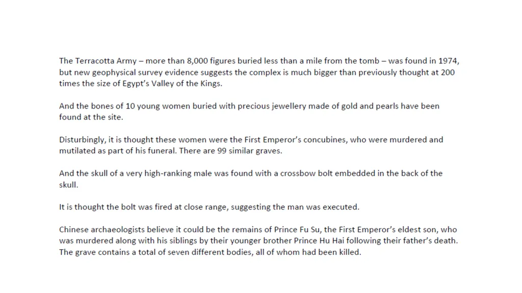 Eight thousand soldiers frozen underground Only - slide 34 of 35