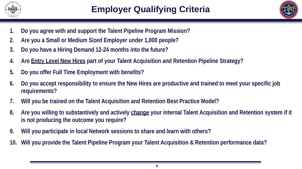 US Navy Talent Pipeline Program “It’s NOT a - slide 8 of 35