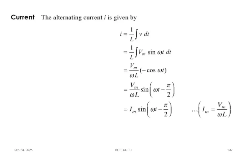 BASIC ELECTRICAL & ELECTRONICS ENGINEERING - slide 102 of 140