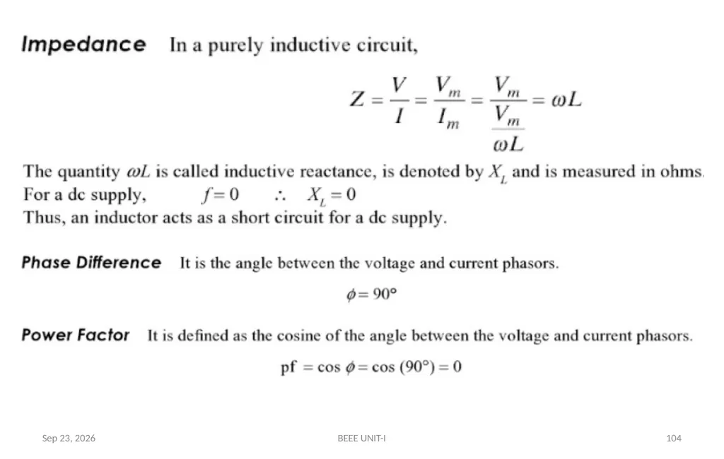 BASIC ELECTRICAL & ELECTRONICS ENGINEERING - slide 104 of 140