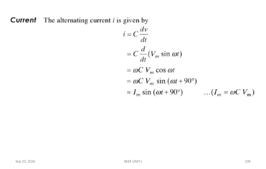 BASIC ELECTRICAL & ELECTRONICS ENGINEERING - slide 108 of 140