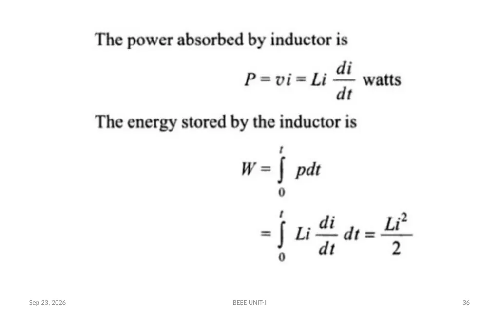 BASIC ELECTRICAL & ELECTRONICS ENGINEERING - slide 36 of 140