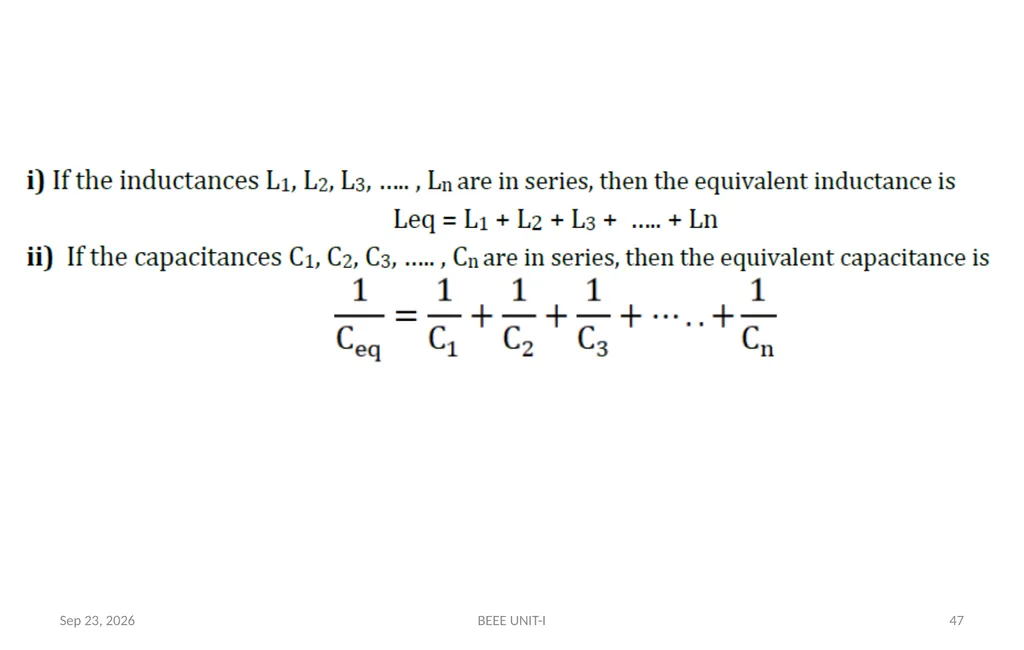 BASIC ELECTRICAL & ELECTRONICS ENGINEERING - slide 47 of 140