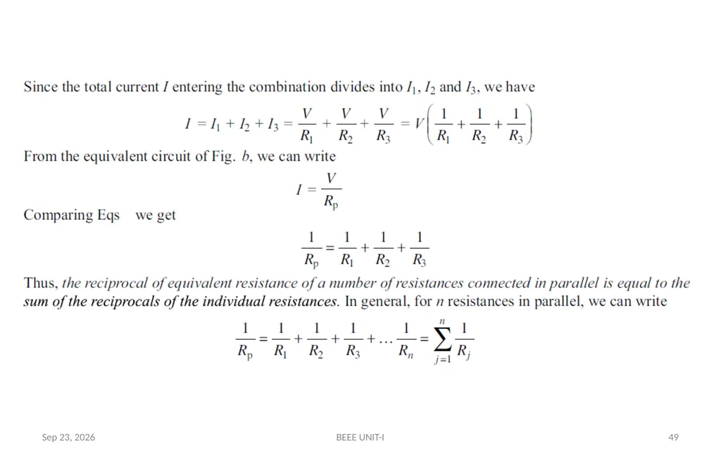 BASIC ELECTRICAL & ELECTRONICS ENGINEERING - slide 49 of 140
