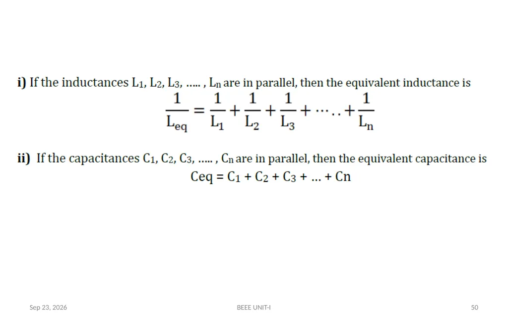 BASIC ELECTRICAL & ELECTRONICS ENGINEERING - slide 50 of 140