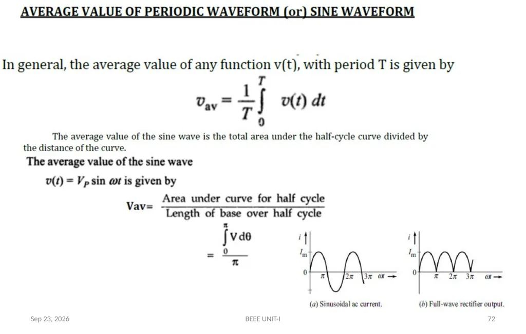BASIC ELECTRICAL & ELECTRONICS ENGINEERING - slide 72 of 140