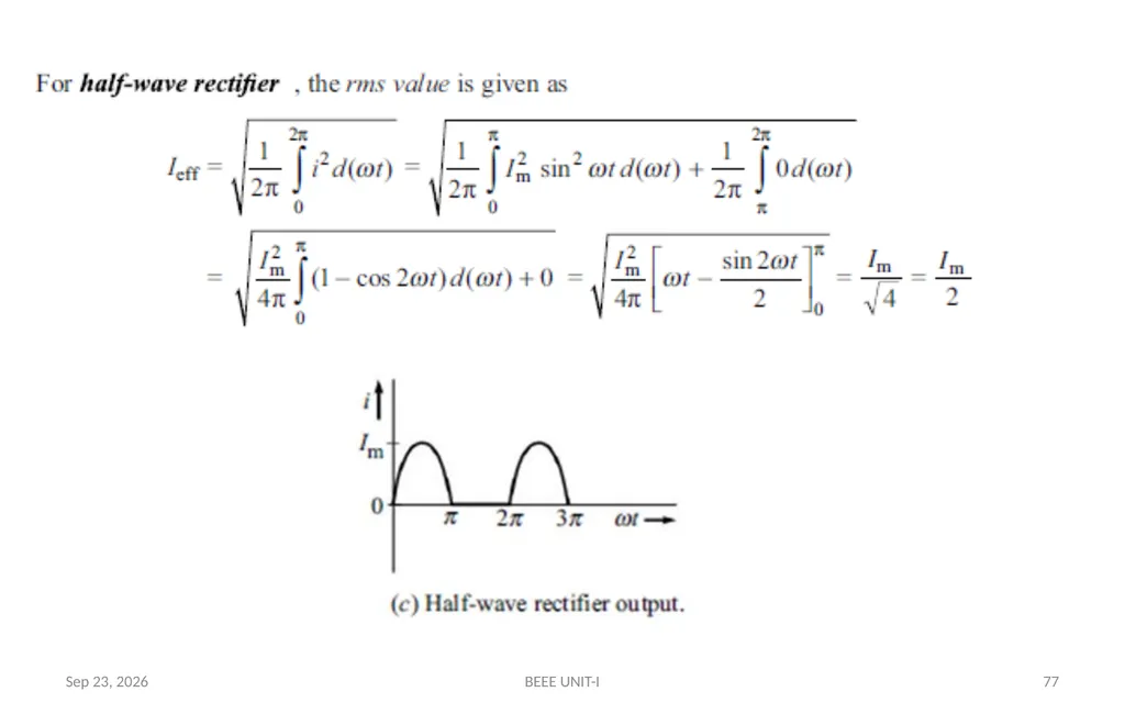 BASIC ELECTRICAL & ELECTRONICS ENGINEERING - slide 77 of 140