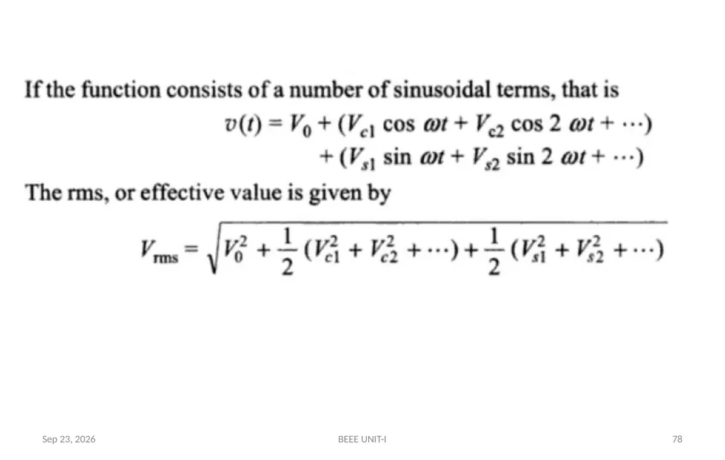 BASIC ELECTRICAL & ELECTRONICS ENGINEERING - slide 78 of 140