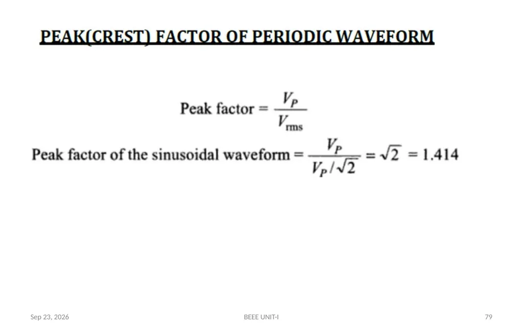 BASIC ELECTRICAL & ELECTRONICS ENGINEERING - slide 79 of 140