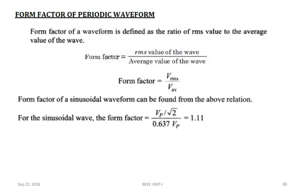 BASIC ELECTRICAL & ELECTRONICS ENGINEERING - slide 80 of 140